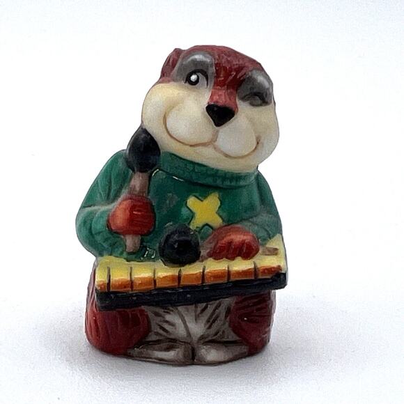Vtg Franklin Mint Animal Alphabet X Figurine Richard Walz Xerus Xavier Xylophone - Picture 1 of 6